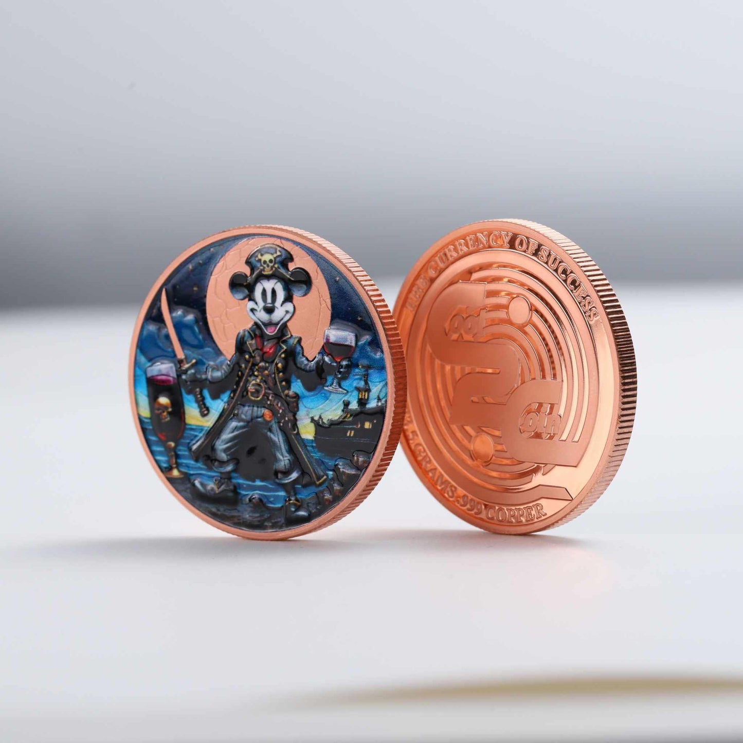 Pirate Willie Colorized 33.5g Copper Round in Card