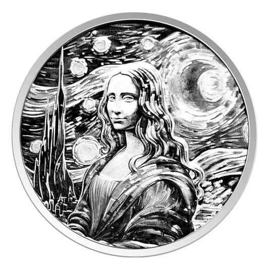 2024 Fiji Mona Lisa Van Gogh Prooflike 1 oz Silver Coin