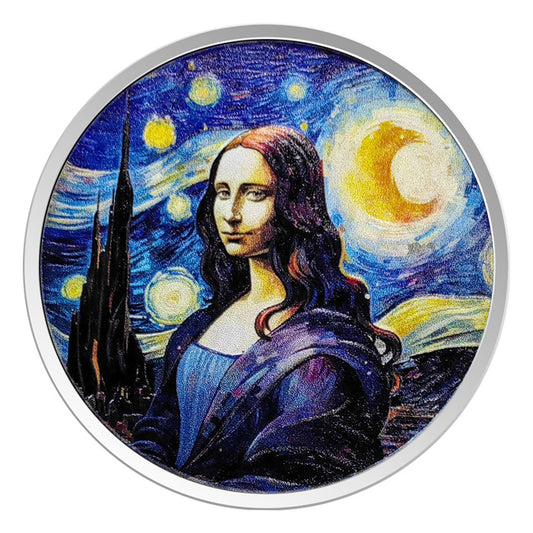 2024 Fiji Mona Lisa Van Gogh Colorized 1 oz Coin