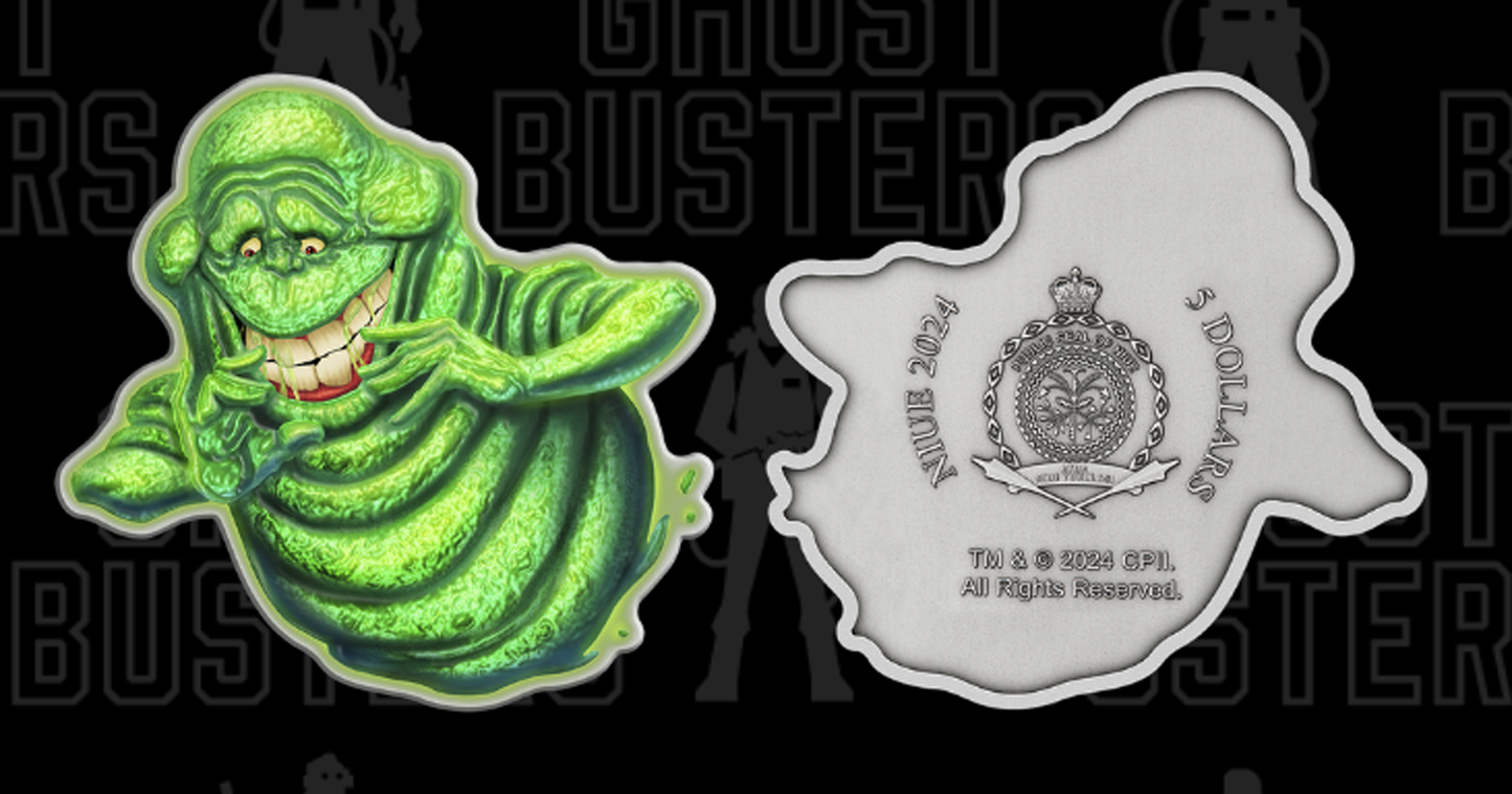 2024 Niue Ghostbuster Slimer Shaped 2 oz Silver Coin