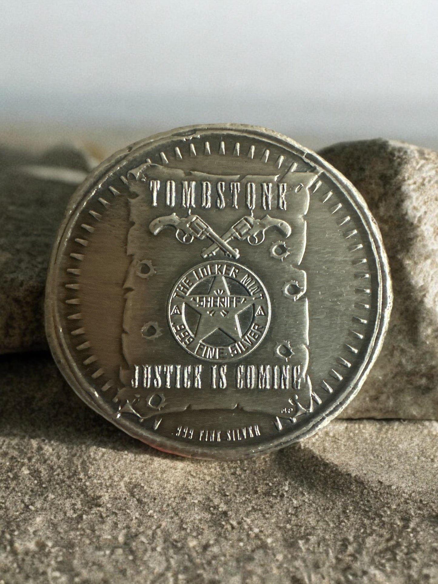 Tombstone Poured 3 x 2 oz Silver Round Set