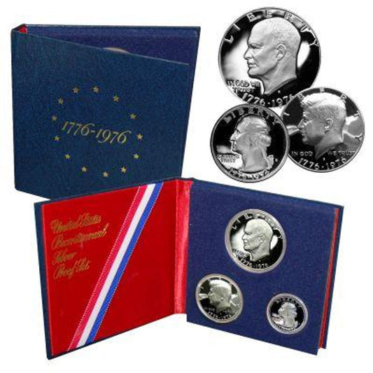 1976 Bicentennial US Proof Set - Silver 3 pc