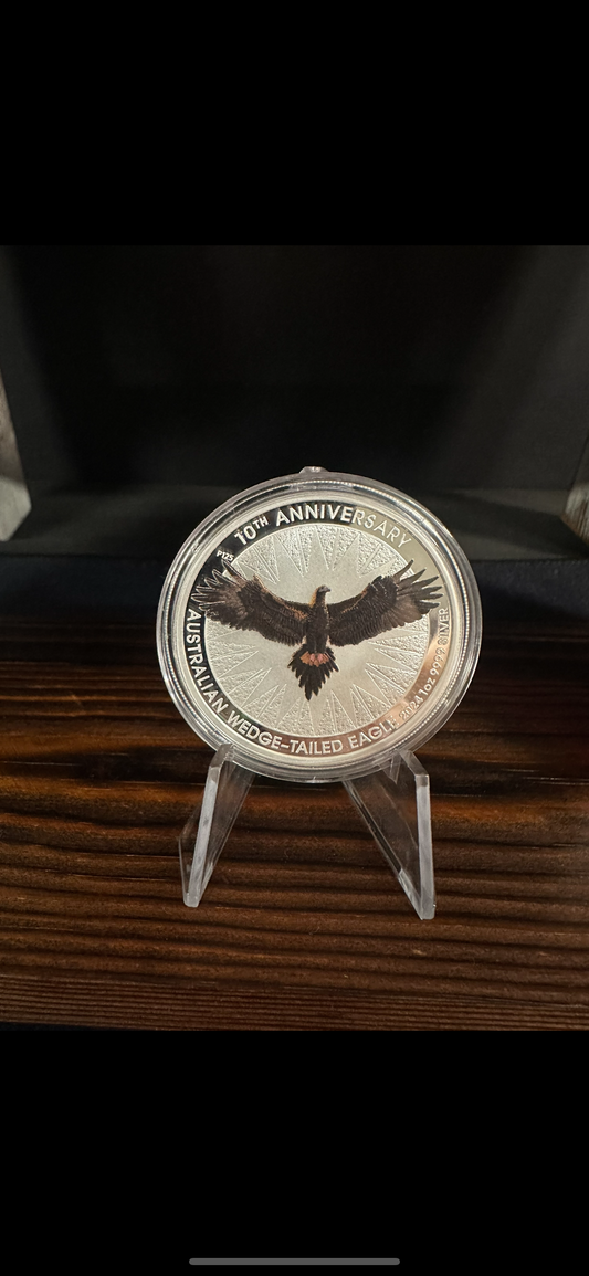 2024 Australia $1 1-oz Silver Wedge Tailed Eagle Colorized BU