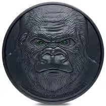 2023 Chad 2 oz Silver Black Gorilla High Relief Coin