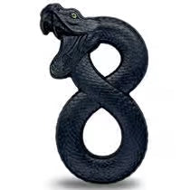 2023 Chad 2 oz Silver Figure Eight Black Mamba