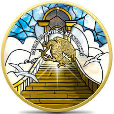 STAINED GLASS HEAVEN LIBERTAD MEXICO 2023 1 OZ FINE SILVER BU COIN – MEXICO