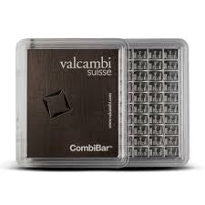 Valcambi 100 x 1 Gram Silver CombiBar with Assay Card 100 gram