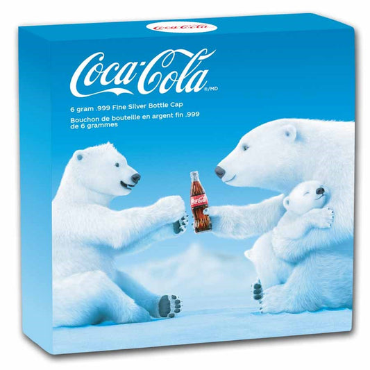 2023 Fiji Silver 6g Coin - Coca-Cola Bottle Cap Polar Bear