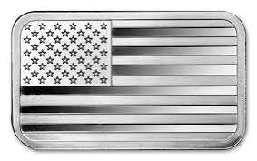 5 oz SilverTowne American Flag Silver Bar