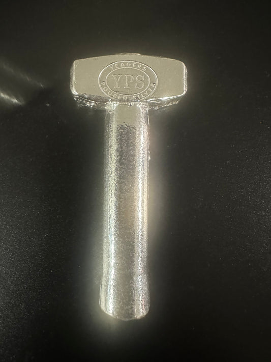 2 oz 999 Fine Silver "Sledge Hammer" by YPS - Yeager's Poured Silver