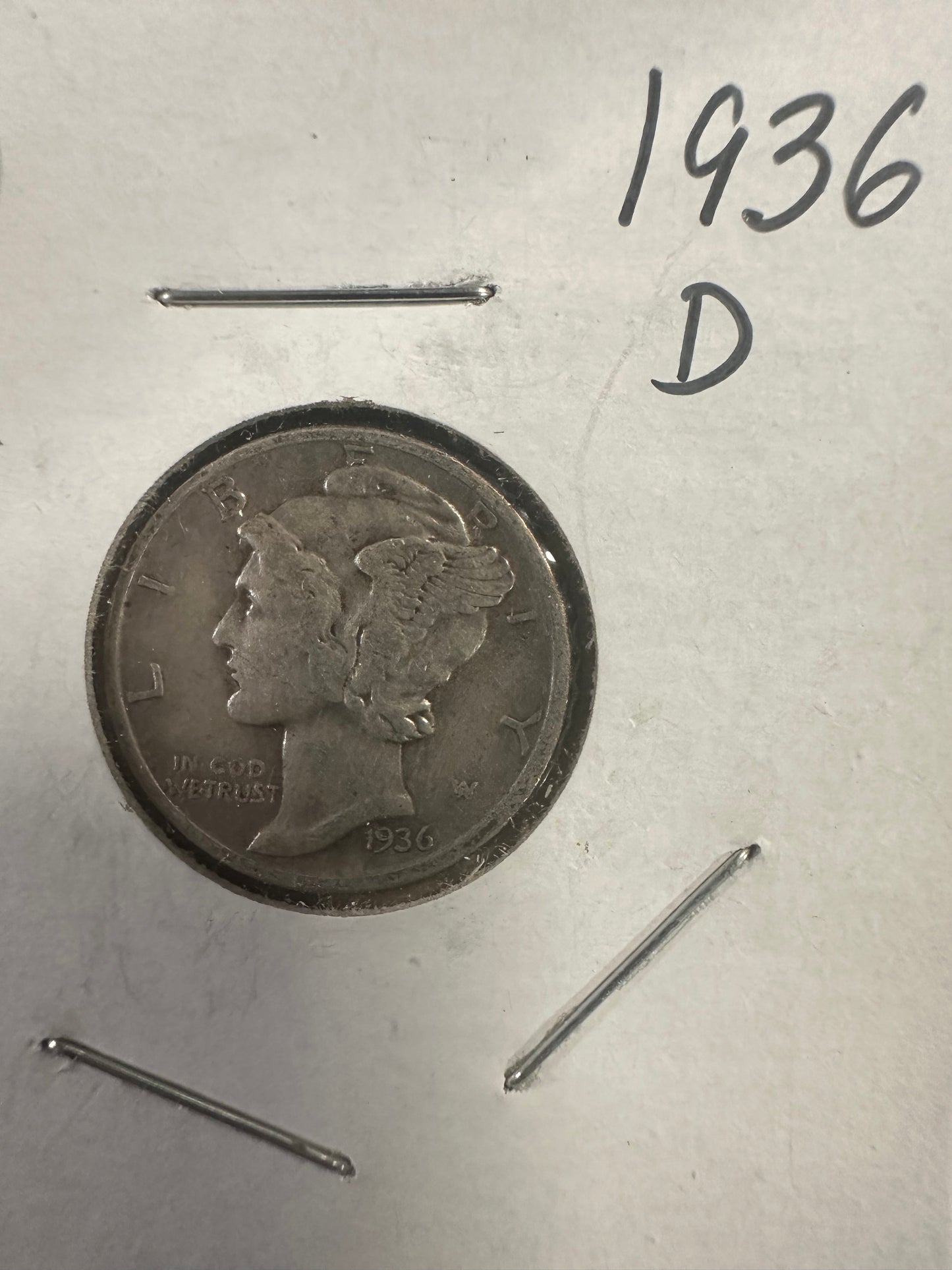 1936 D Mercury Dime