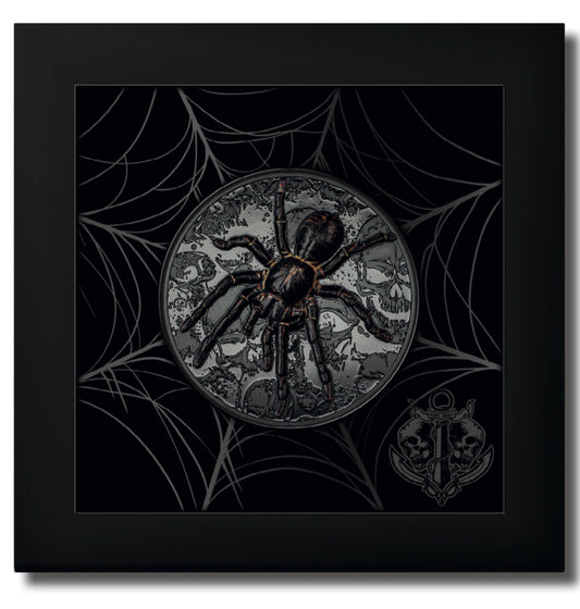 2023 Palau Dark Nature Thai Black Tarantula 3 oz Silver Coin