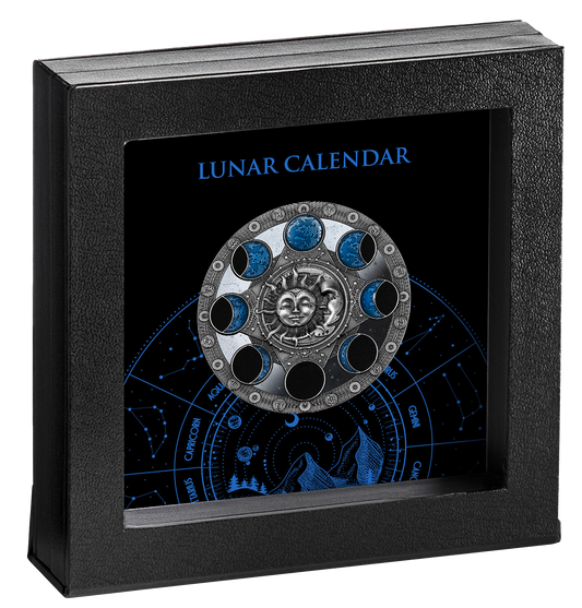 2024 Niue Lunar Moon Calendar 2 oz Silver Coin