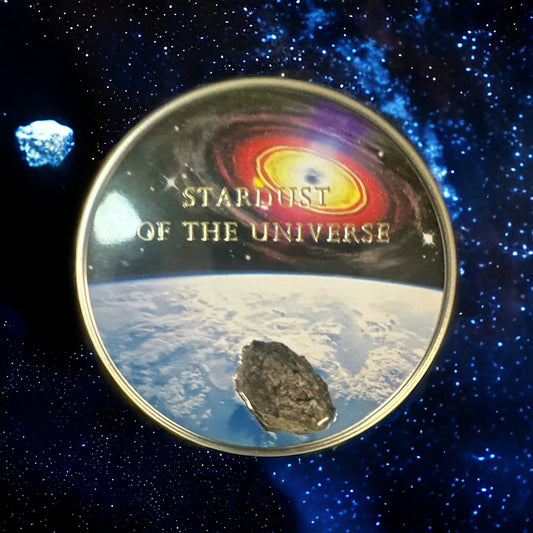 Cook Islands 2015 $5 Stardust of The Universe Chondrite Impact Meteorite NWA 4037 1oz Silver Antiqued Coin