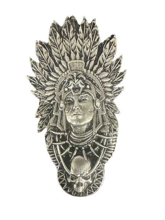 America Aztec Indian Hand Poured High Relief 3+ oz