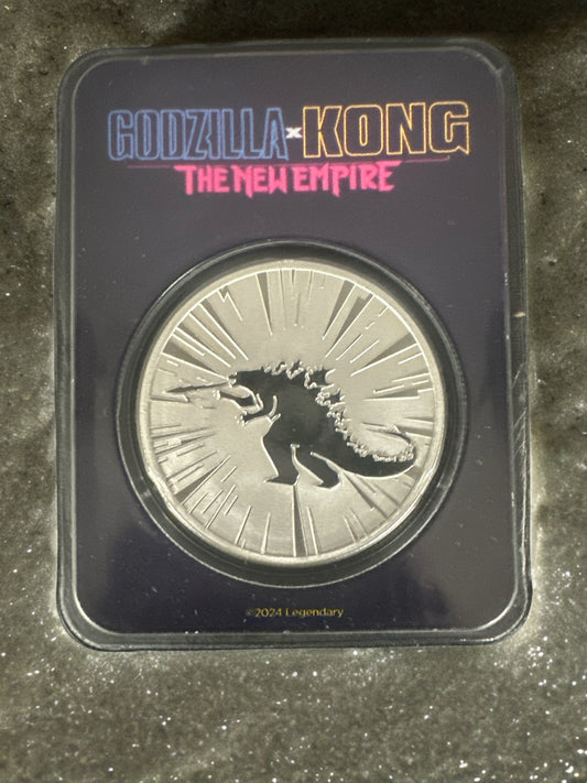 Godzilla x Kong The New Empire in TEP Packaging 1 oz Silver Coin