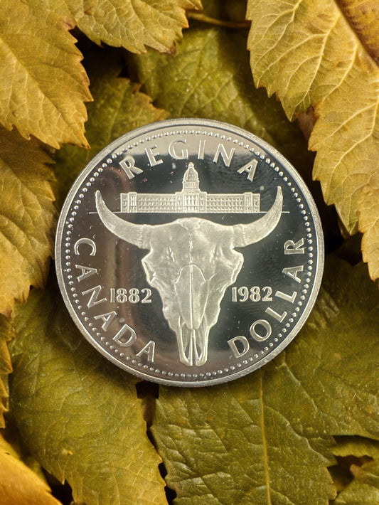 1982 (1882-) Canadian $1 Regina Centennial Proof Silver Dollar Coin