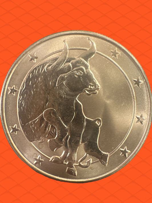 1 oz Copper Round BULL