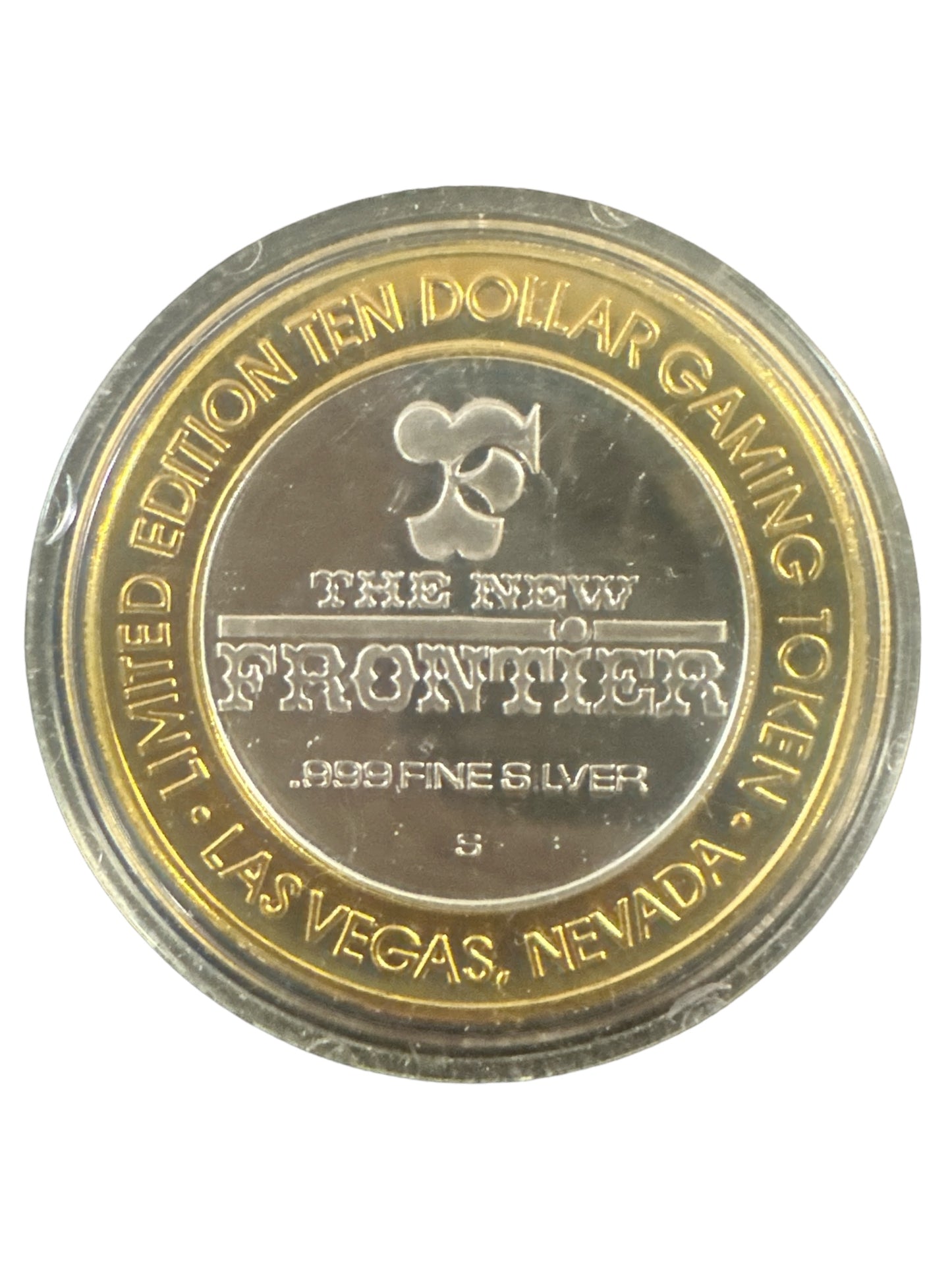 NEW FRONTIER CASINO LAS VEGAS LIMITED ED. $10 GAMING TOKEN .999 SILVER