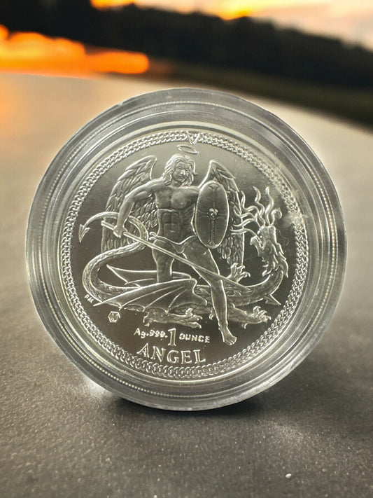 2014 1 oz Isle of Man Silver Angel Coin (BU)