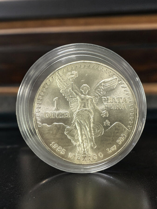 1985 1 oz Mexican Silver Libertad Coin