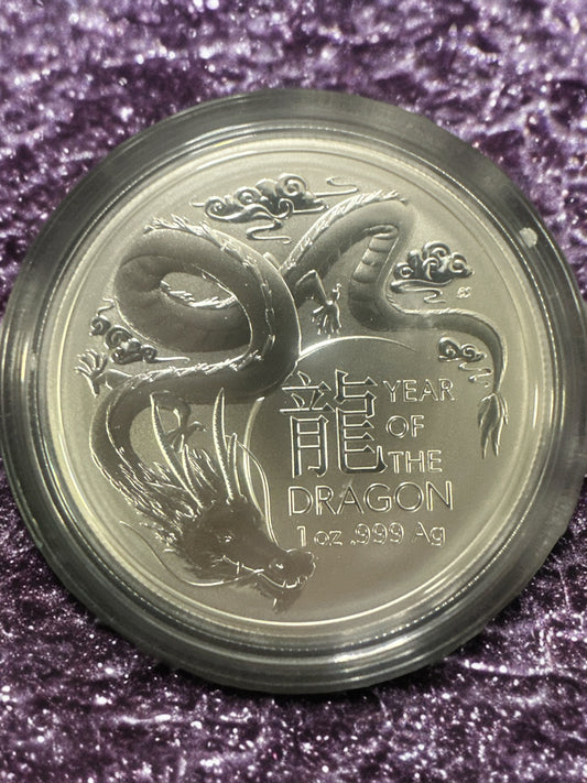 2024 Australia 1 oz Silver Lunar Year of the Dragon