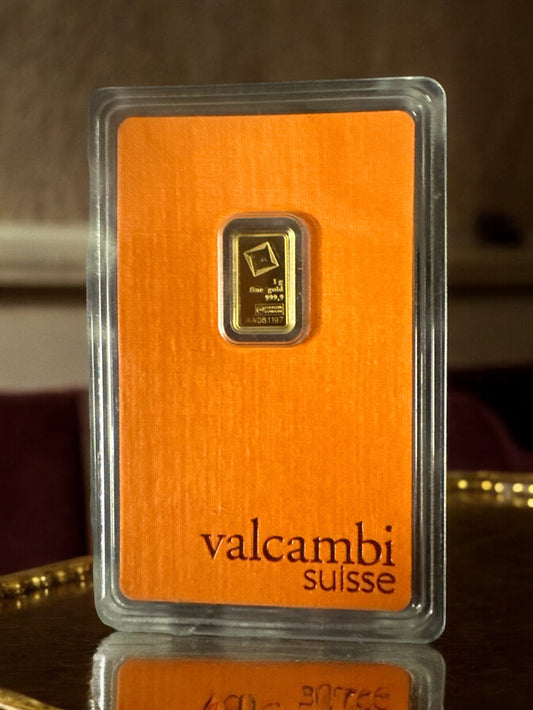 1 Gram Valcambi Gold Bar With Assay