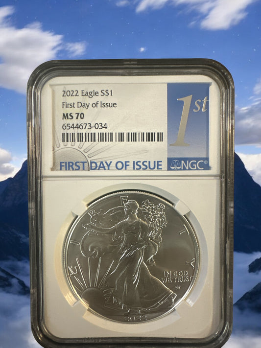 2021-W $1 1-oz Type 2 Burnished Silver Eagle NGC MS70 First Day of Issue