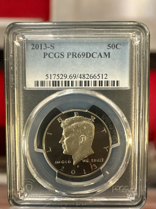 2013-S PCGS PR69DCAM 50C KENNEDY HALF DOLLAR