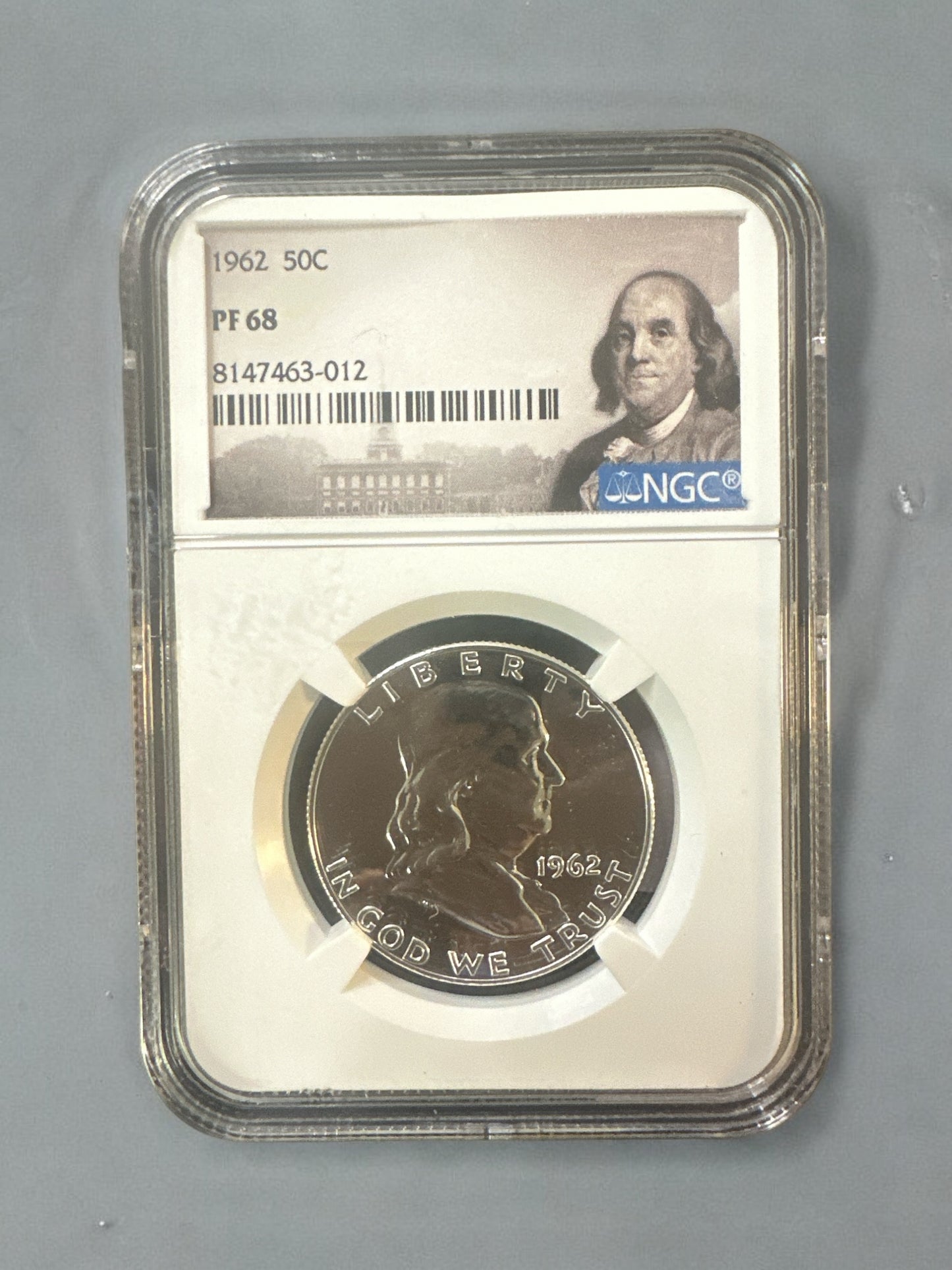 1962 Franklin Half Dollar - Proof - NGC 68