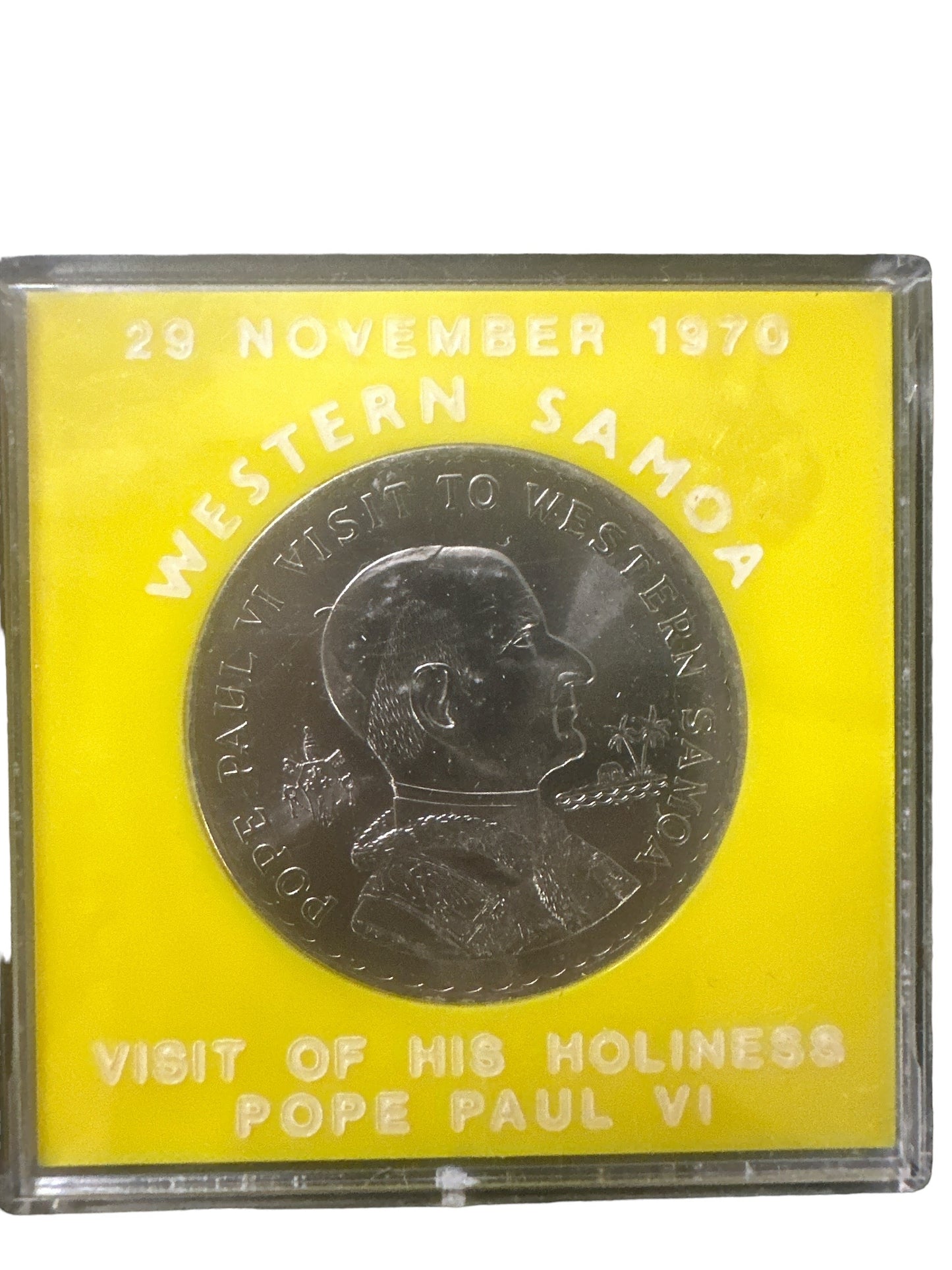 Beautiful Commemorative Coin for 1970 Western Samoa Visit Of Pope Paul VI