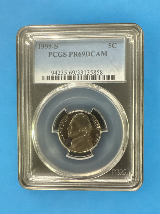 1999 S Jefferson Nickel 5 Cent Piece PR 69 DCAM PCGS