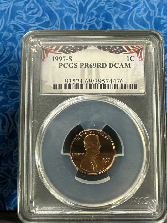 1997 S PCGS PROOF PR 69 RD DCAM RED Lincoln Memorial Cent 1c Coin San Francisco