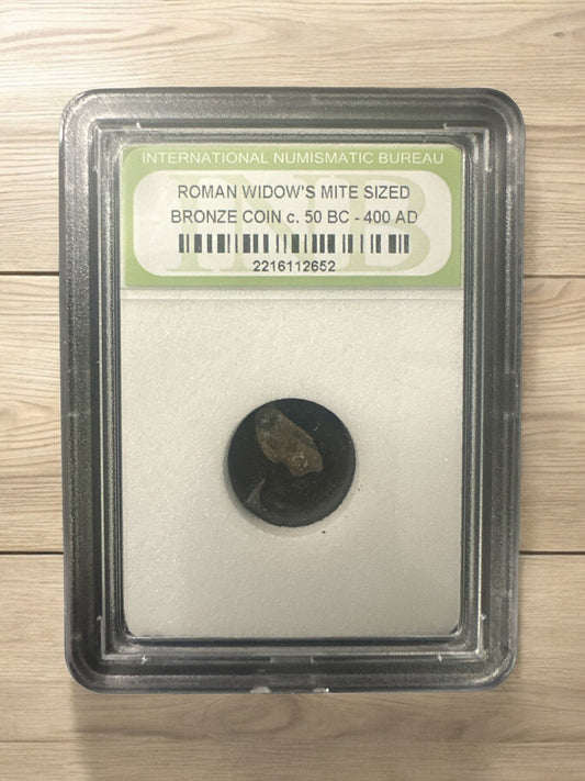 Ancient Roman Widows Mite Sized Bronze Coin 50 BC - 400 AD