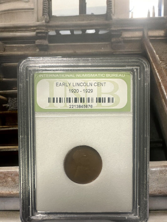 1921 Early Lincoln Cent 1920 - 1929 INB Slab