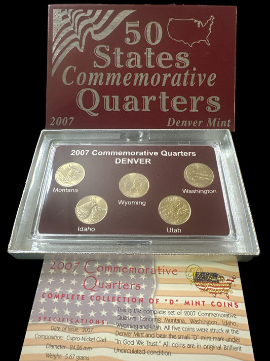 2007 Denver Mint 50 State Commemorative Quarter Collection.