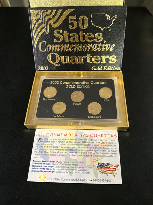 2002 50 States Commemorative Quarter Set Gold Edition