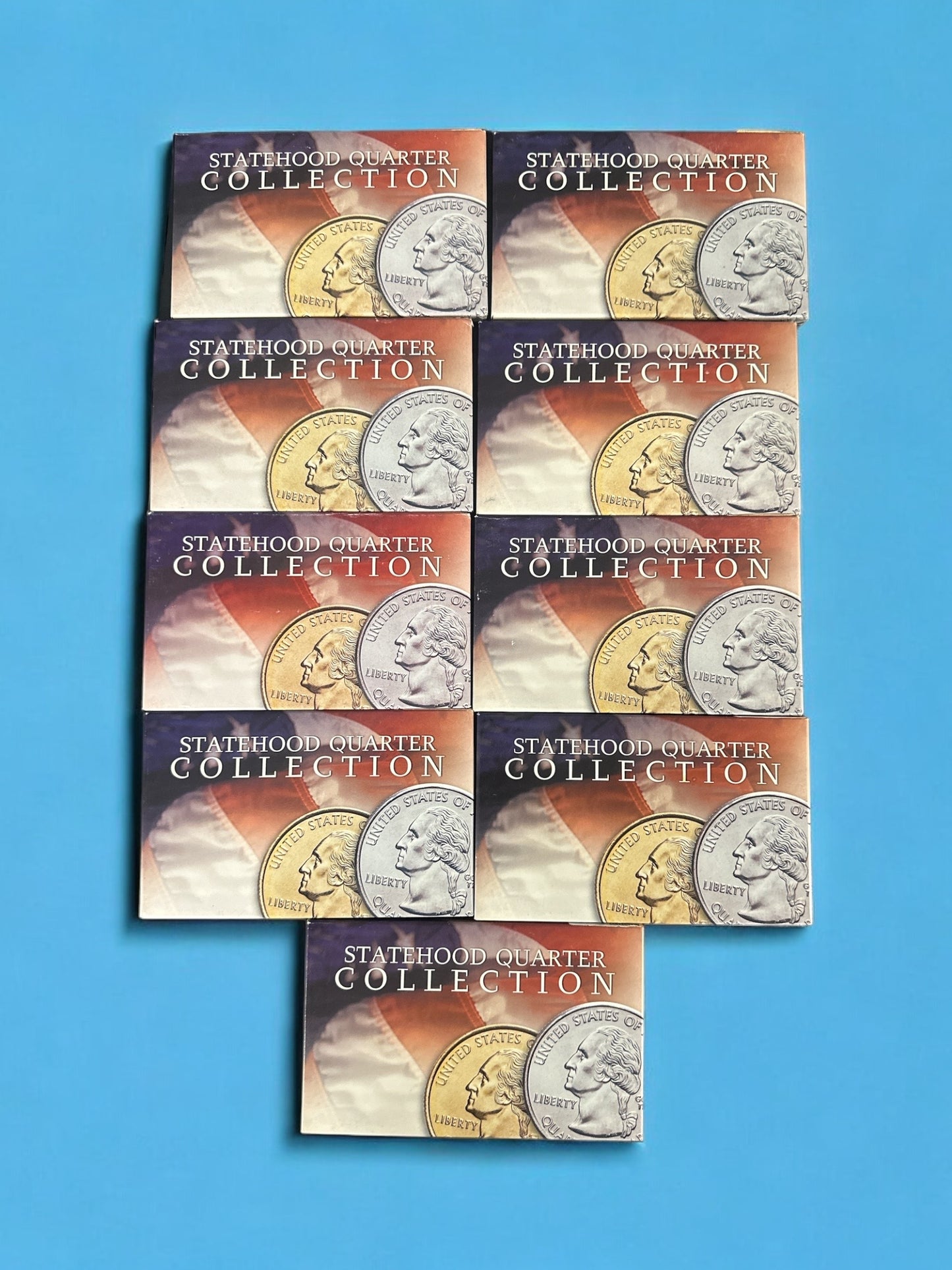 9 SETS - 1999 TO 2003 STATEHOOD QUARTER COLLECTION IN BOX AND COA