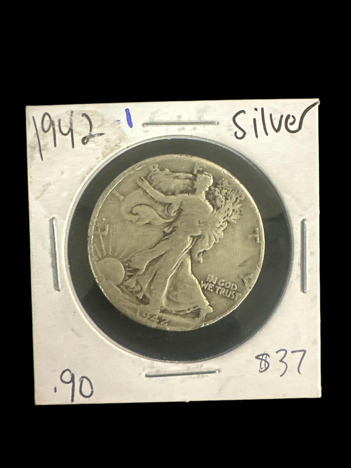 1942 Walking Liberty 90 % Silver Half Dollar Coin